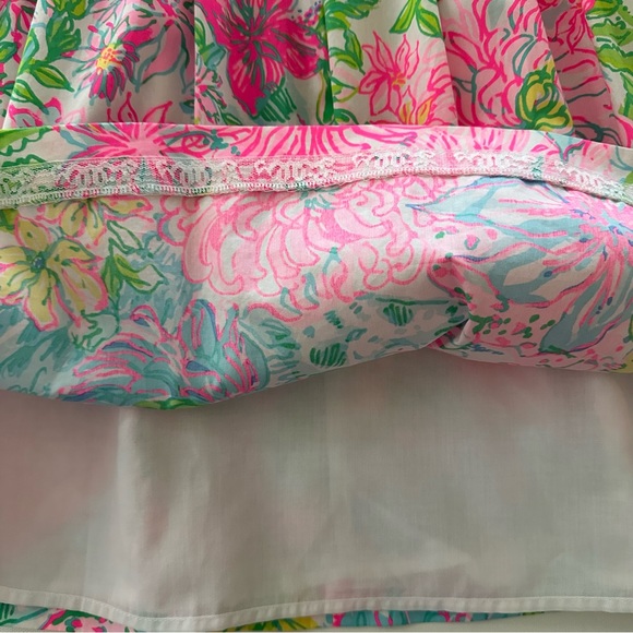 Lilly Pulitzer Girls 14 Pink Floral Dress Hibiscus Print Spring Summer - Picture 7 of 10